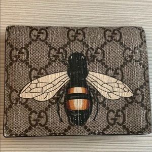 Bee print GG Supreme wallet
